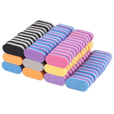 10/20/40Pcs  Nails Sponge File Buffer Block Double Color Buf