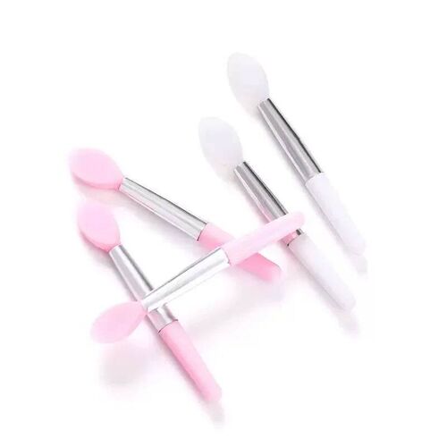 3/5PCS Portable Silicone Lip Brush With Cover Soft