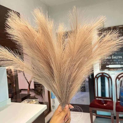 15/30Pcs Artificial Pampas Grass Bouquet Home Living Room We