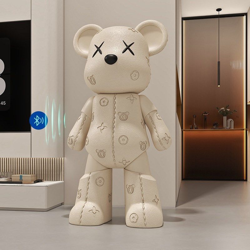 皮革纹暴力熊摆件客厅电视柜沙发大型落地软装饰品乔迁新居礼品,家居饰品,落地摆件,淘宝优惠券,粉丝福利购,淘宝优惠卷