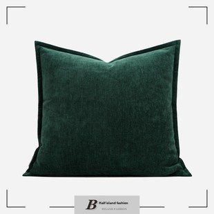 为你写的诗Wbi-Sbi面深绿色雪绒布枕头斯堪的纳维亚垫子包房子沙