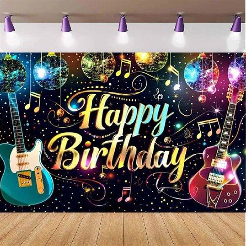 Retro Happy Birthday Banner Vibrant Graffiti Design Urban