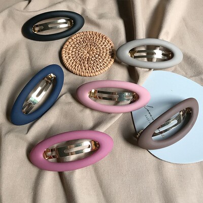 Fashion Matte Snap Hair Clips for Women Hairpin Hairclips Ha