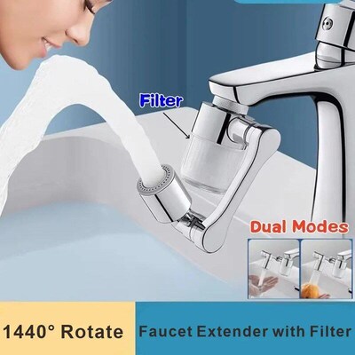 1440 Rotate Kitchen Faucet Extender Set with Filter 2 Mode