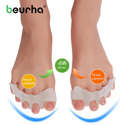 2 Pcs Per Pair Silicone Finger Spacer For Manicure Toe Separ