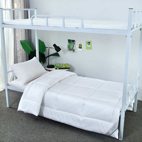 Feather silk cotton single quilt army green white cotton san