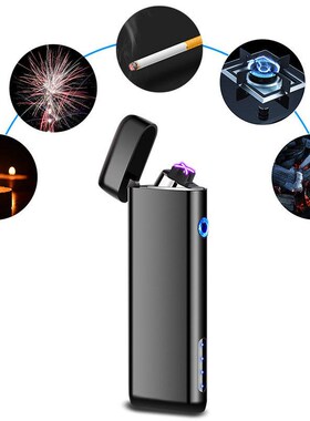 Women Dual Arc Metal USB Lighter细长金属女士点烟器礼物Gift