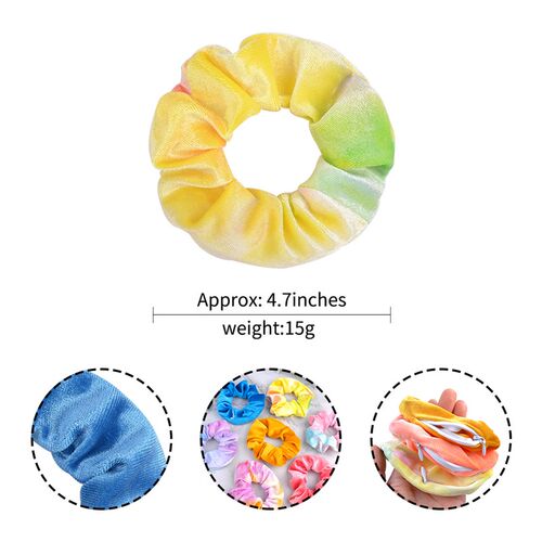1PC Fashion New Velvet Tencel Pocket wallet Hair Scrunchies