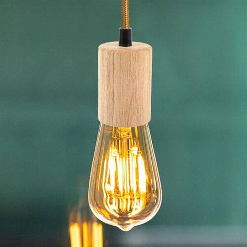 E27 Socket Wooden Lamp Holder Chandelier Light Bulb Adapter