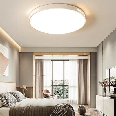 Plastic Led Ceiling Lamp Round Living Room Lamp Lamp Bedroom