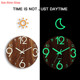 Wall Clock Living Inch Room Kitchen Luminous for Silent