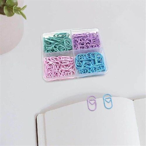 120x Paper Clips Small Paper Clips Clamps with Storage Box