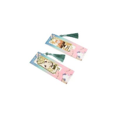 Metal Reading Bookmark Cat Flower Tassels Chinese Style