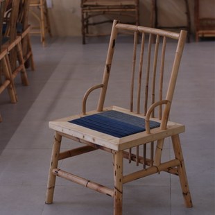 赋石工坊大漆竹藤带扶手圈椅明式仿古家具休闲靠背茶椅主人椅客椅