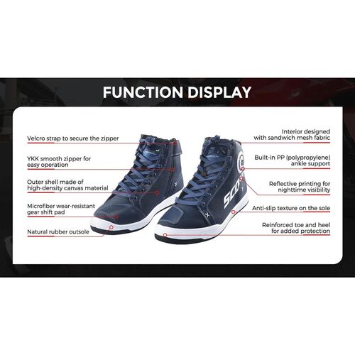 Scoyco Motorcycle Shoes Anti-Skip Breathable Shockproof Tour