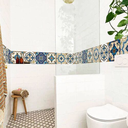 DIY Moroccan Tile Stickers For Kitchen Backsplash,Peel and S