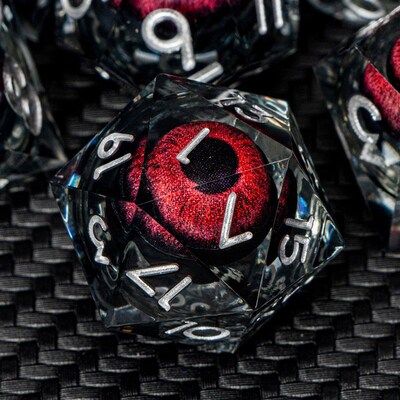 Dnd Liquid Flow Eye Dice Set & Ring D and D Sharp Edge Dice