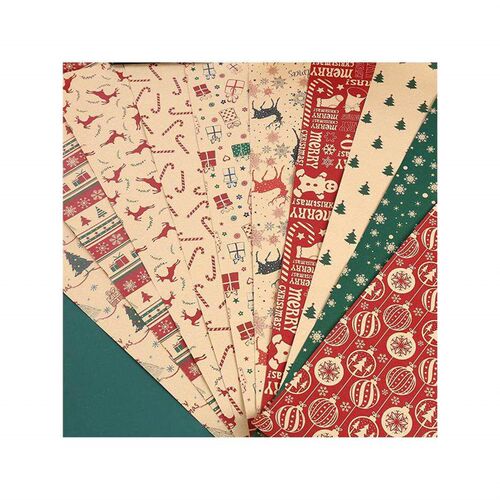 工厂好物10Pcs 70x50cm Christmas wrapping paper Decoration Gi