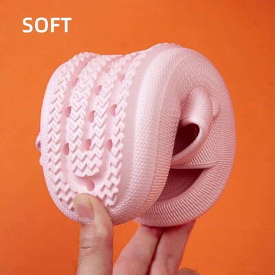 Fashion Buckle Thick Platform Slippers Women Home Soft Sole