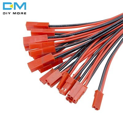 5 Pairs 10cm A Pair of 100mm Male Female JST Connector Plug