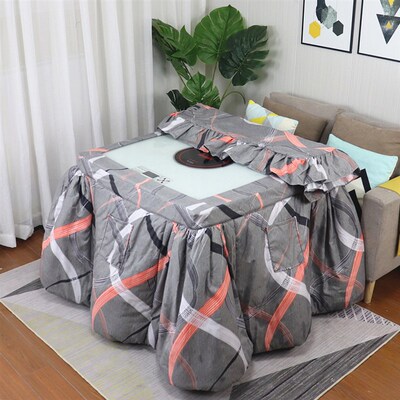 新款加厚保暖烤火罩电炉罩电暖桌被罩正长方形取暖茶几烤火被罩