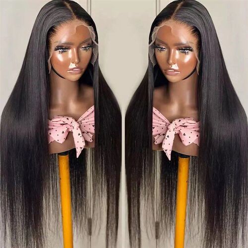 250 Density 30 40 Inch Bone Straight 13x6 HD Transparent Lac