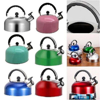 3L Stainless Steel Whistling Tea Kettle Water Boiler
