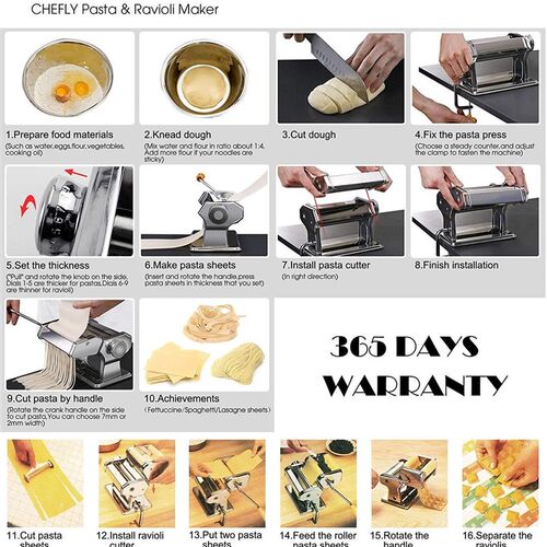 Noodle Pasta Maker Stainless Steel Nudeln Machine Lasagne Sp