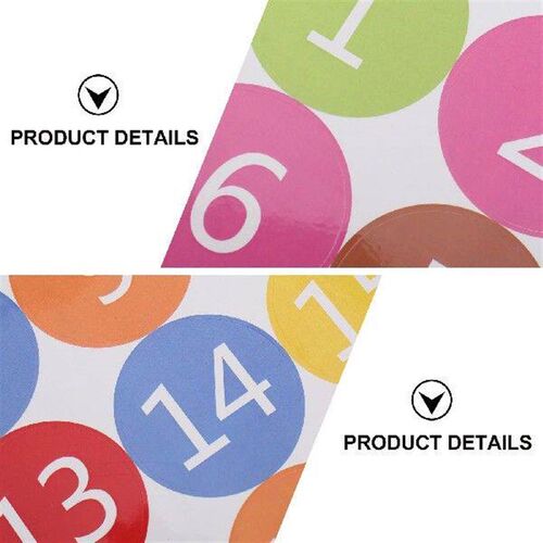 Industrial Large Number Labels Sticker Round Stickers Home