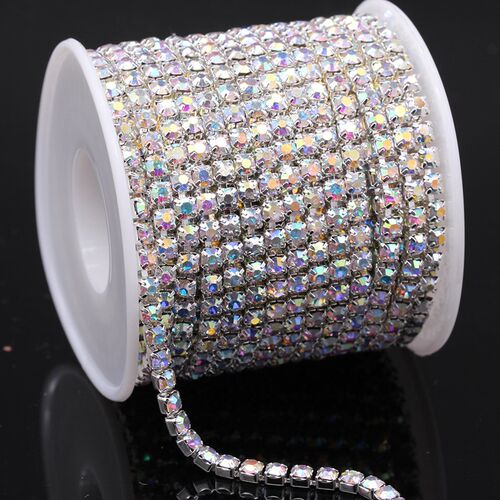 10Yards/lot ss6-ss18 AB Crystal rhinestone chain Cup chain g