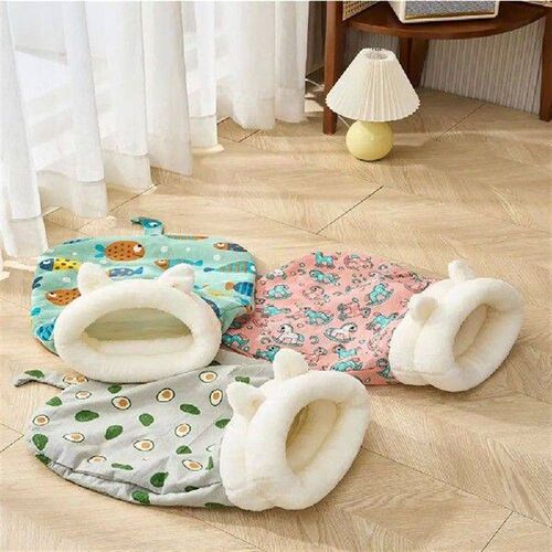 Cartoon Thickened Warm Cat Sleeping Bag With Ears