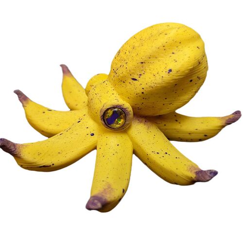 跨境新款 (OCTOPUS BANANA)香蕉章鱼创意居家树脂摆饰田园风装饰