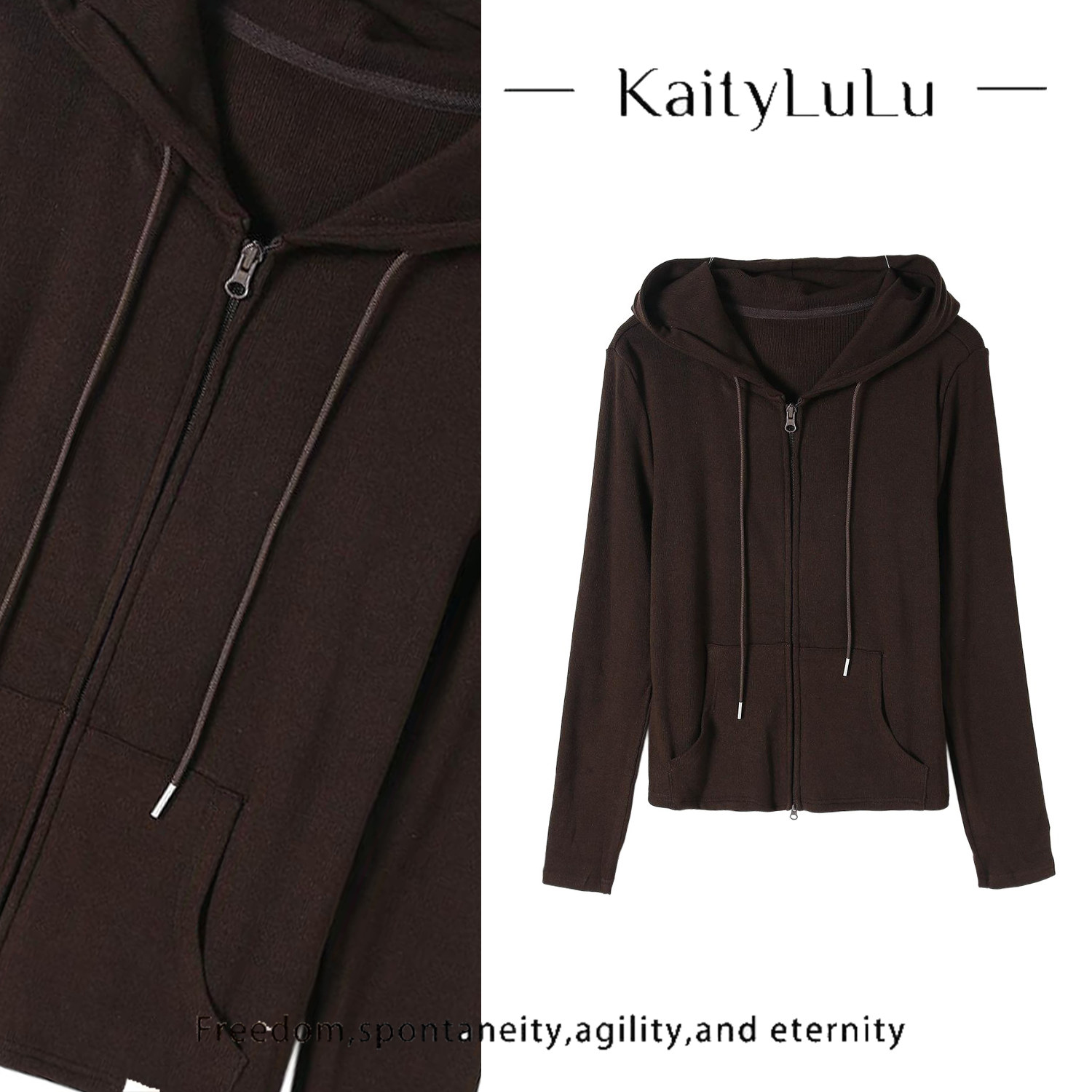 KaityLuLu【少女心事】 个性休闲连帽上衣KT903X098图片