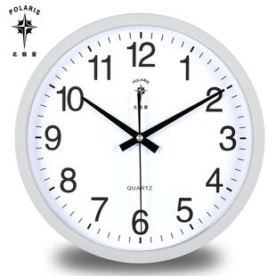 北极星卧室静音挂钟时尚创意客厅钟表大气挂墙时钟电子石英钟家用