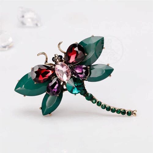 (  Fashion temperament alloy diamond inlaid color gem Dragon