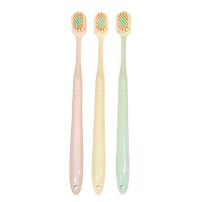 Soft-bristled wide-head mountain-shaped convex toothbrush, u