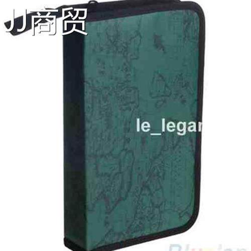 world map pattern cd vcd dvd 80 discs storage holder case w
