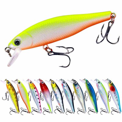 Minnow Crank Wobbler Jerkbait Fishing Lure 8.8Cm 9G Isca Art