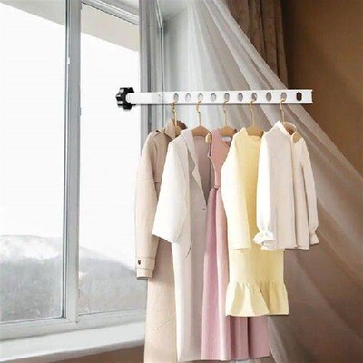 Drying Rack Clothing Wall Mounted Stable Non-Slip Window