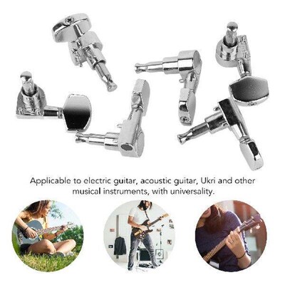 6Pcs Electric Guitar Tuning Pegs Metal Guitar Machine Heads