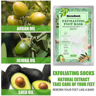 201910pair Exfoliating Foot Mask Pedicure Socks Scrub for Fe