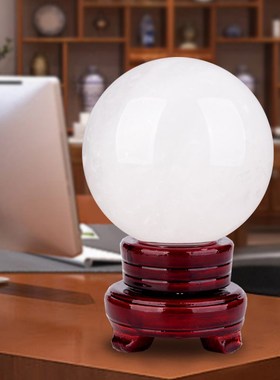 白水晶球 天然水晶球摆件白晶原石办公室客厅装饰品开业乔迁礼品
