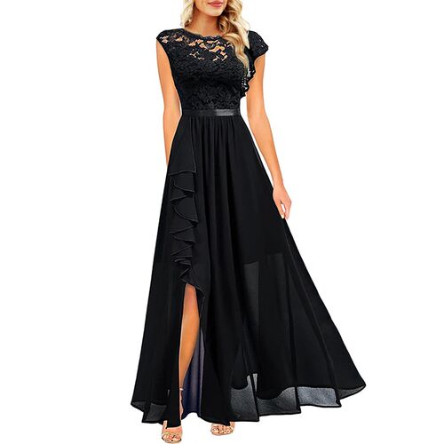 Elegant Lace Chiffon Wedding Dresses for Women Sleeveless