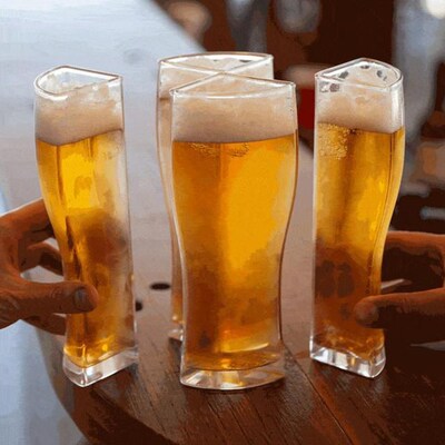 Scheidbare 4 Deel Grote Capaciteit Dikke Bier Mok Glazen Bek