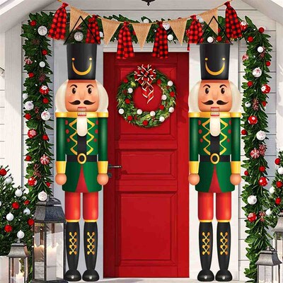 Christmas Nutcracker Shaped Door Couplet Navidad Natal Noel