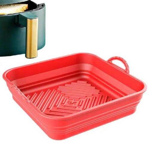 1pcs Airfryer Silicone Tray Square Oven Baking Tray Basket