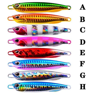 8 Pcs/lot Jigging Lure Fishing Lures Metal Spinner Spoon Fis