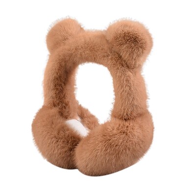 Warm earmuffs female cute bear earmuffs autumn and winter