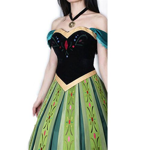 Athemis Movie Ice Anna Cosplay Dress Princess Coronation