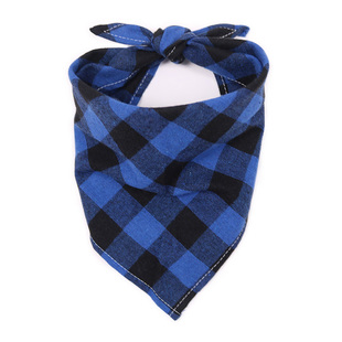 Classic Black Red Dog Plaid Bandana Pet Puppy Kerchief Cat